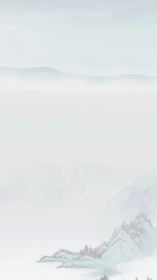 灰色淡雅山峰H5背景元素高清