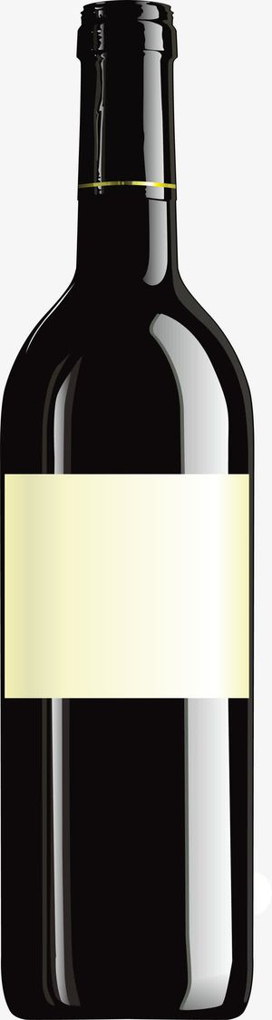 黑色酒瓶免抠