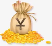 金币钱袋设计淘宝免抠