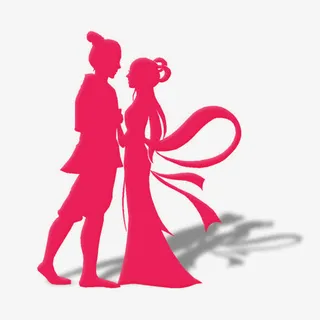 牛郎织女剪影免抠