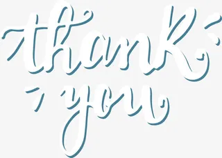 手写英文谢谢你免抠