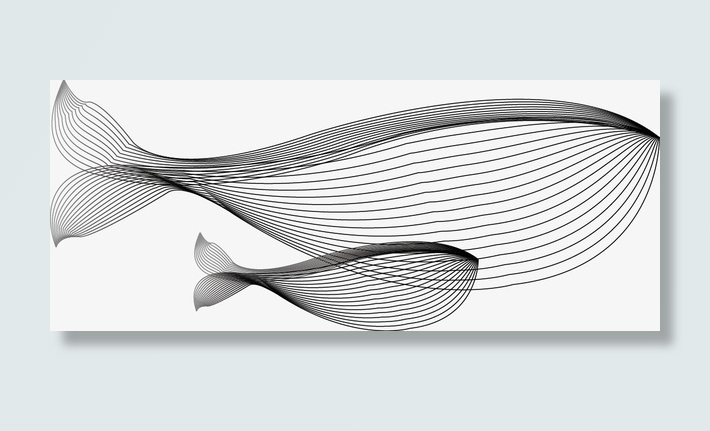 AI混合模式，鲸鱼大小免抠