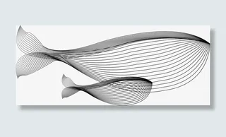 AI混合模式，鲸鱼大小免抠