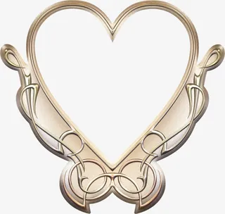 高贵心形边框免抠