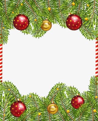 圣诞元素装饰相框免抠
