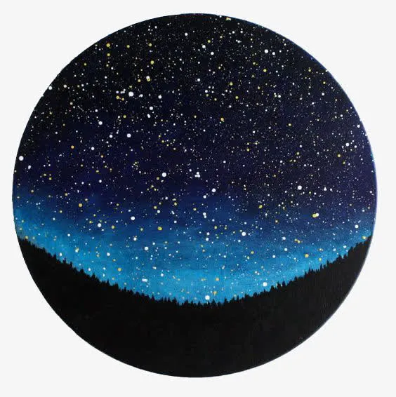 圆形夜空免抠