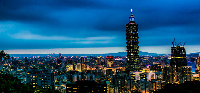 台北城市夜景背景高清