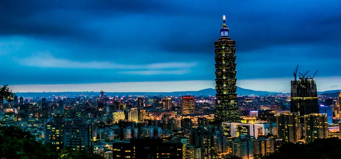 台北城市夜景背景高清