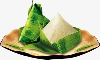 剥开的粽子免抠