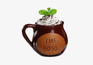 奶油咖啡杯盆栽奶茶免抠