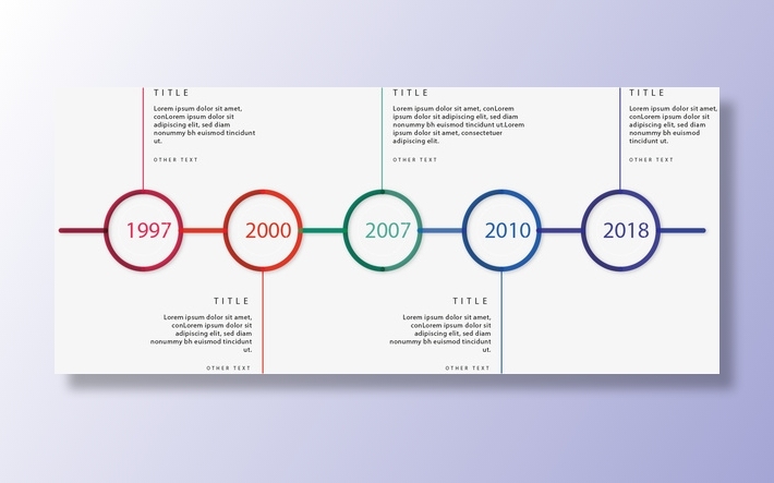 彩色线条圆圈时间轴免抠手绘/卡通卡通元素