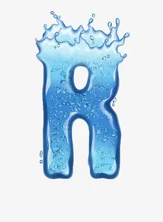 水花溅落字母r免抠