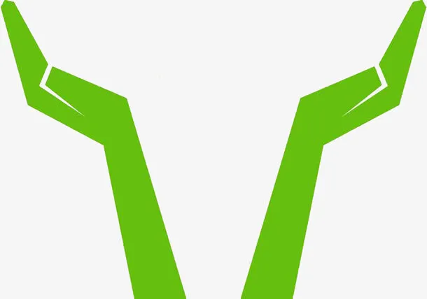 绿色双手免抠