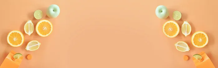 简约夏日水果电商banner背景高清