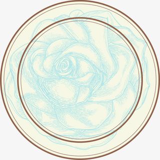 蓝色玫瑰花装饰免抠