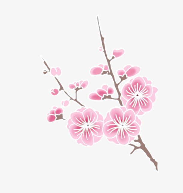 立冬冬天梅花05免抠