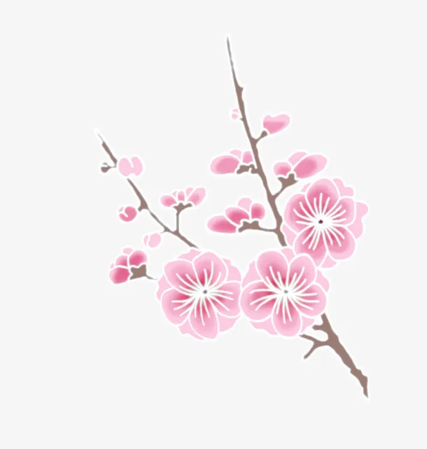 立冬冬天梅花05免抠