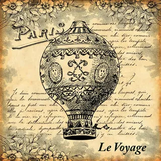 怀旧热气球背景