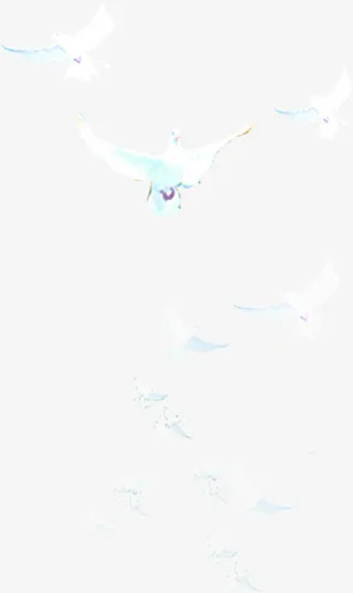 白色活动成群和平效果摄影免抠