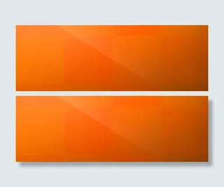 橙色纯色创意banner背景免抠