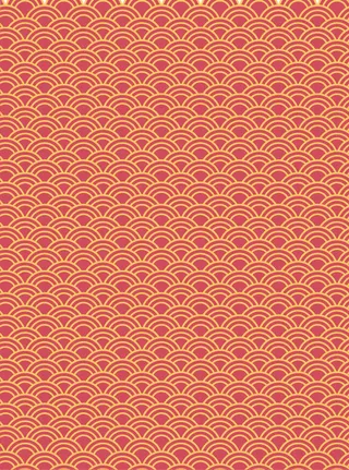 中式海报鱼鳞纹免抠