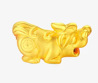 产品实物黄金貔貅免抠