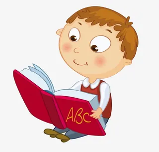 看书的小孩免抠