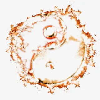 火焰特效太极装饰免抠