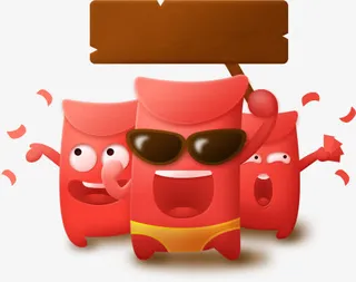 创意红包表情夸张免抠