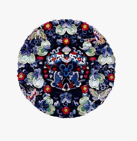 清朝诰命补服图案金蟾免抠