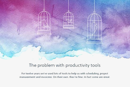 紫色蓝色水粉鸟笼小清新背景素材