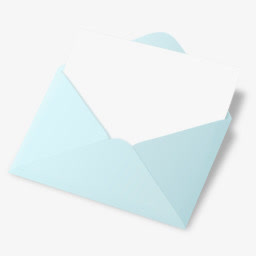 打开的信封免抠