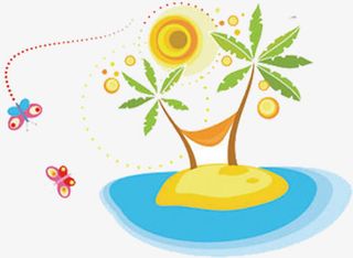 summer蝴蝶卡通素材免抠