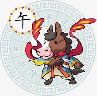 十二生肖之马矢量免抠