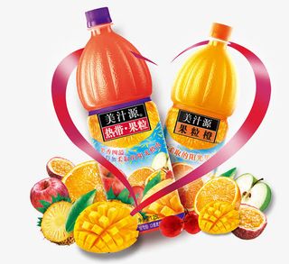 美汁源果粒橙免抠