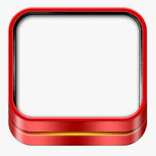 红色金属质感边框免抠