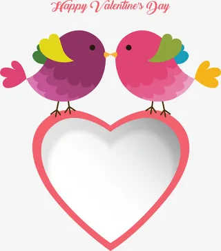 情人节亲嘴的小鸟免抠