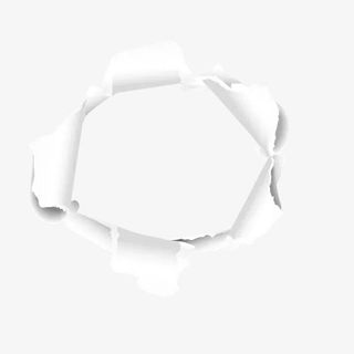 破洞纸张PNG素材免抠