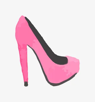 可爱小清新装饰海报装饰高跟鞋免抠