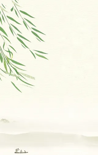 手绘山河船只古风平面广告高清