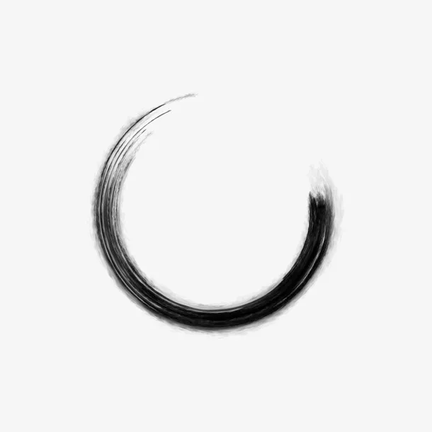 墨迹笔触中国风素材免抠