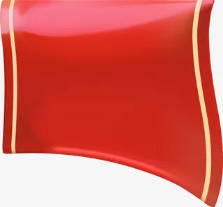 唯美红色条幅免抠