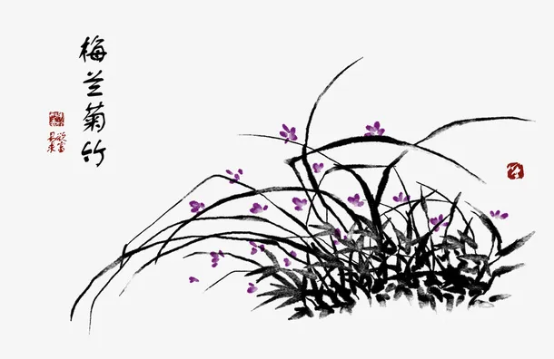 空谷生幽兰免抠
