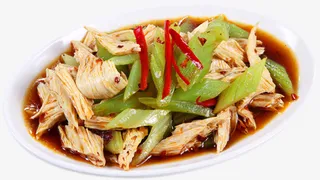 香辣红油凉拌腐竹小菜免抠