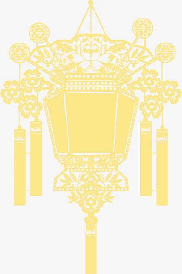 黄色灯笼元宵节免抠