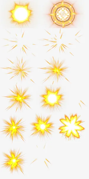 黄色炫光爆炸特效免抠 黄色炫光爆炸特效免抠