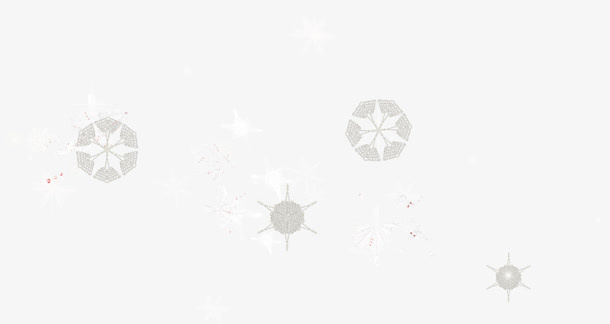 雪花花纹灰色雪花免抠