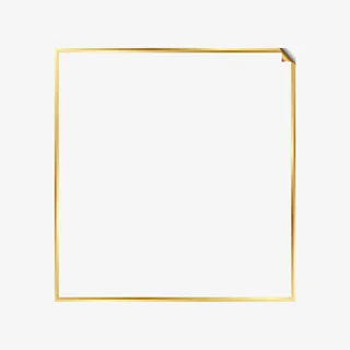 金色线条框架免抠