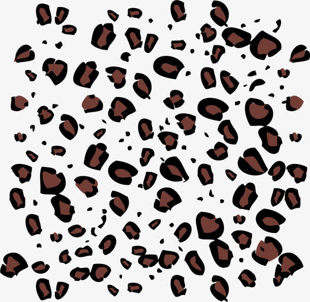 矢量豹纹图案免抠