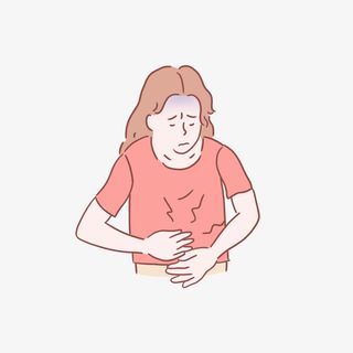医疗健康女性肚子疼免抠